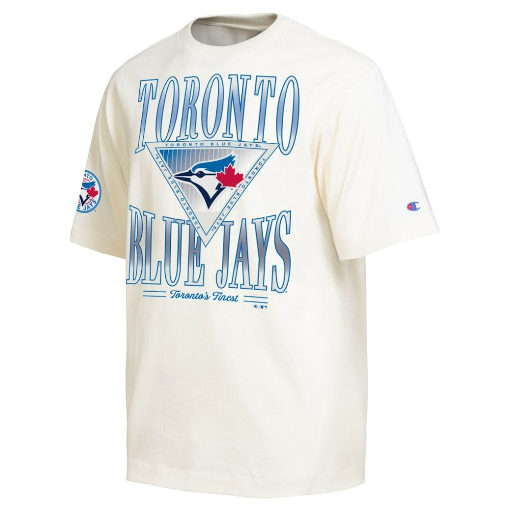 Toronto Blue Jays Champion Traditions Two Locations T-Shirt - Cream