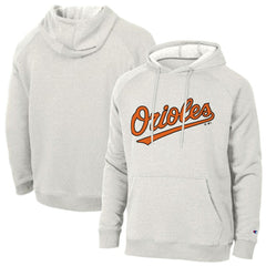 Baltimore Orioles Champion Triumph Tri-Blend Raglan Hoodie - Heathered Core Ultra Light Grey