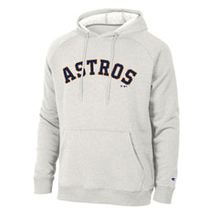 Houston Astros Champion Triumph Tri-Blend Raglan Hoodie - Heathered Core Ultra Light Grey