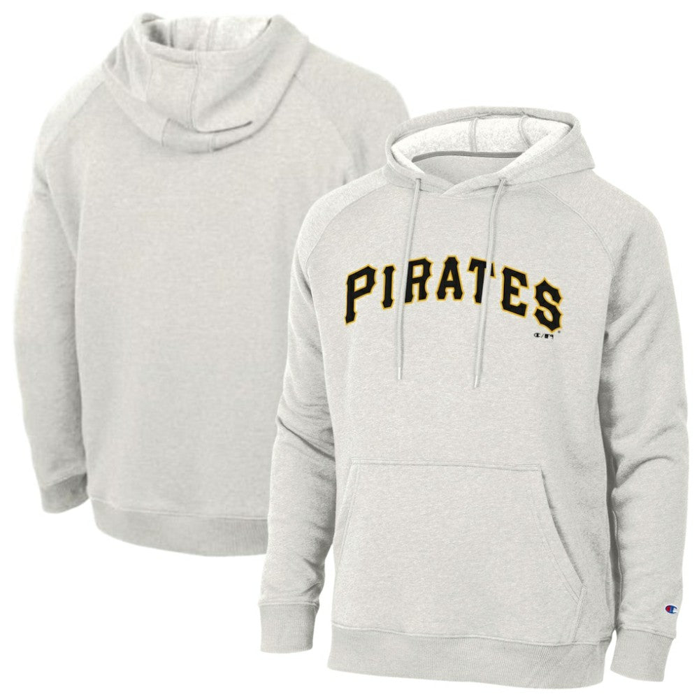 Pittsburgh Pirates Champion Triumph Tri-Blend Raglan Hoodie - Heathered Core Ultra Light Grey