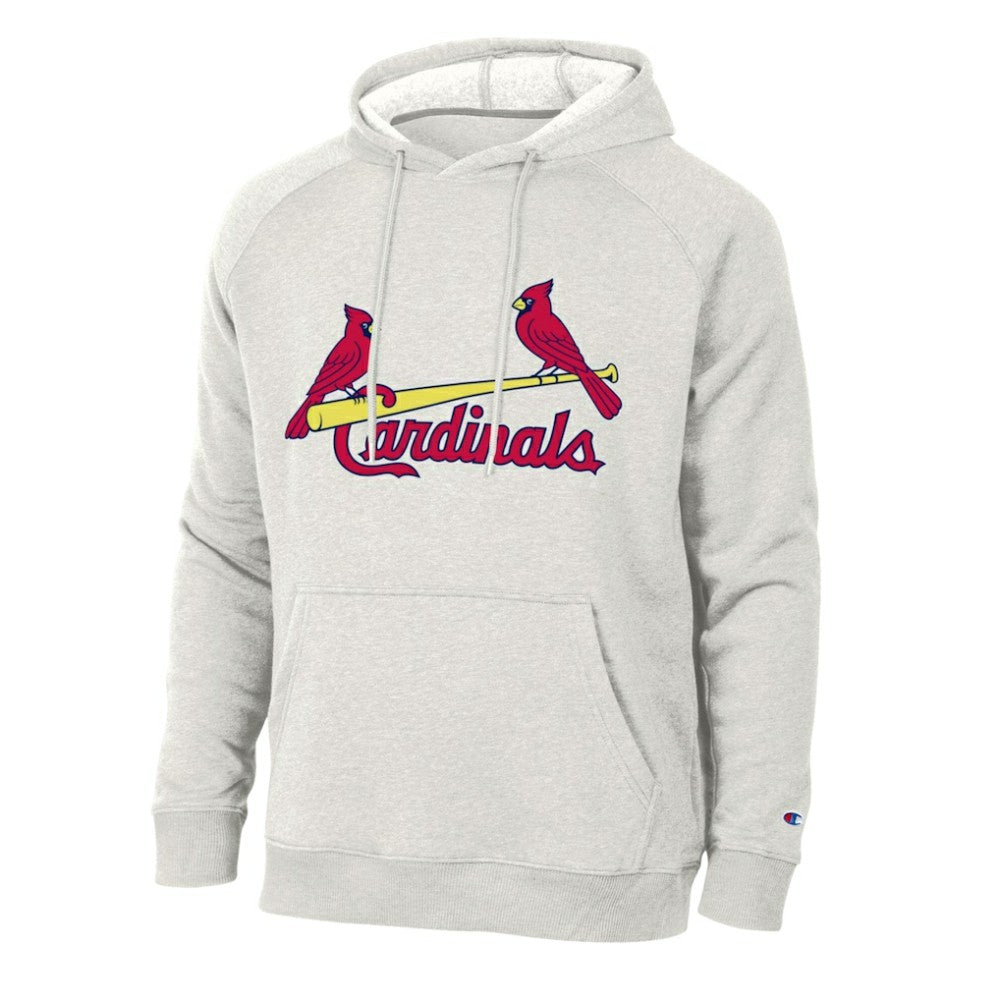 St. Louis Cardinals Champion Triumph Tri-Blend Raglan Hoodie - Heathered Core Ultra Light Grey