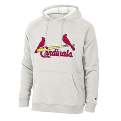 St. Louis Cardinals Champion Triumph Tri-Blend Raglan Hoodie - Heathered Core Ultra Light Grey