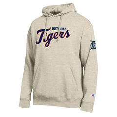 Detroit Tigers Champion All Star Chenille Patch Hoodie - Oatmeal