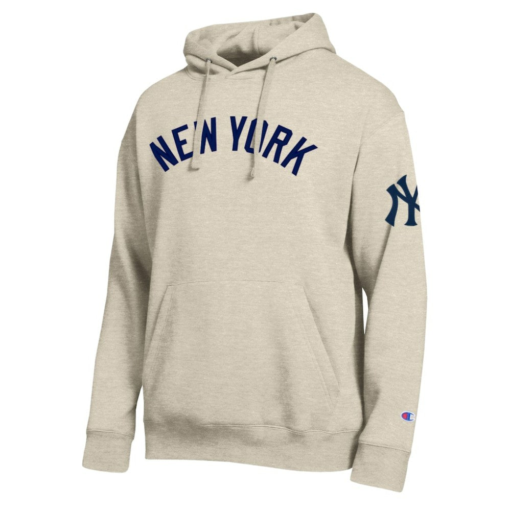 New York Yankees Champion All Star Chenille Patch Hoodie - Oatmeal