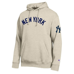 New York Yankees Champion All Star Chenille Patch Hoodie - Oatmeal