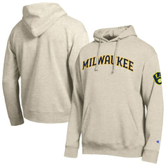 Milwaukee Brewers Champion All Star Chenille Patch Hoodie - Oatmeal