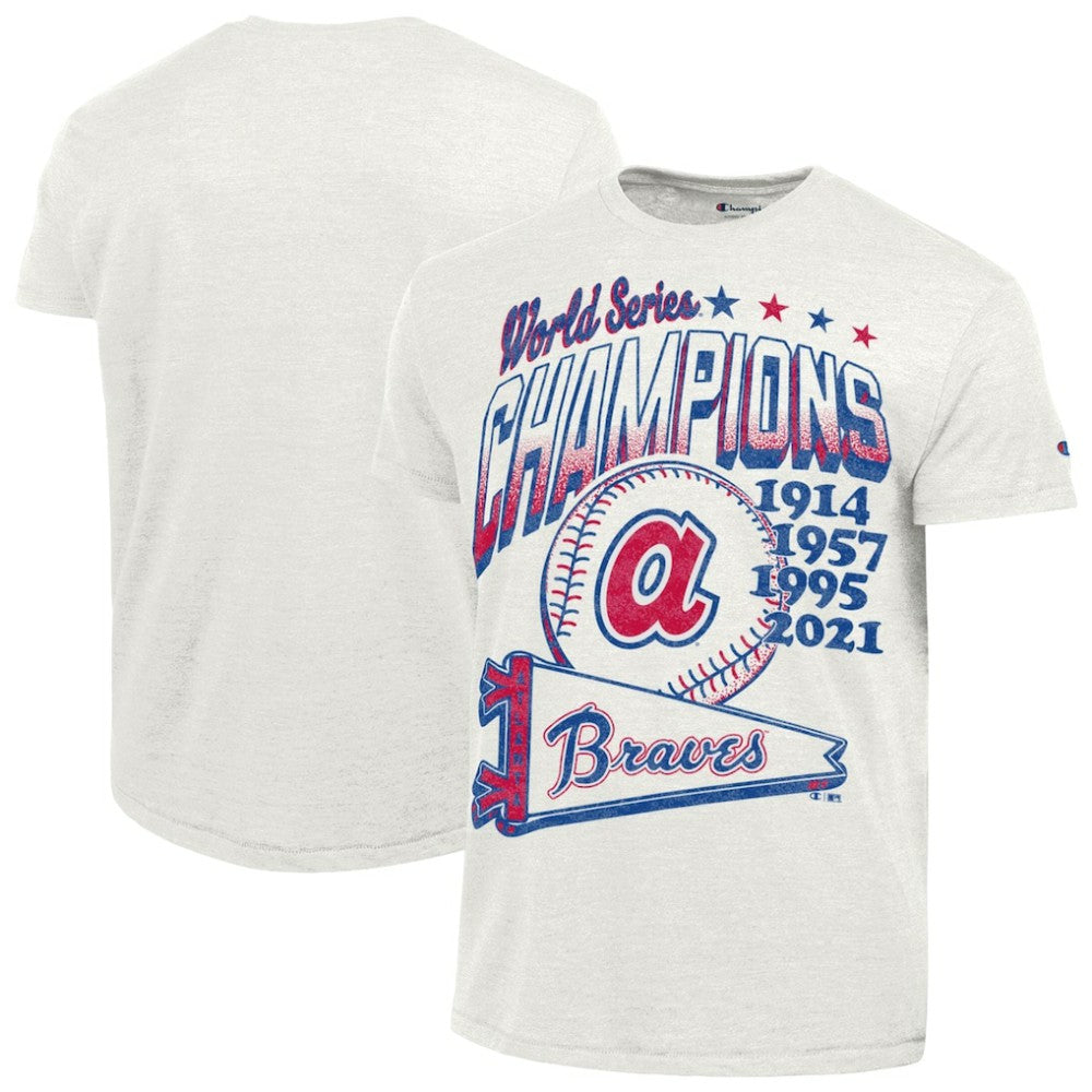 Atlanta Braves Champion Winning Tradition Cooperstown Tri-Blend T-Shirt - White