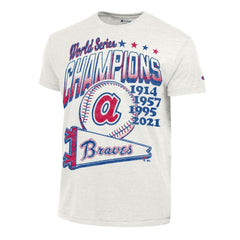 Atlanta Braves Champion Winning Tradition Cooperstown Tri-Blend T-Shirt - White