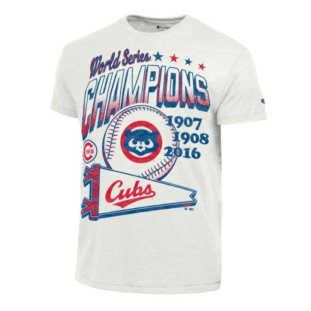 Chicago Cubs Champion Winning Tradition Cooperstown Tri-Blend T-Shirt - White