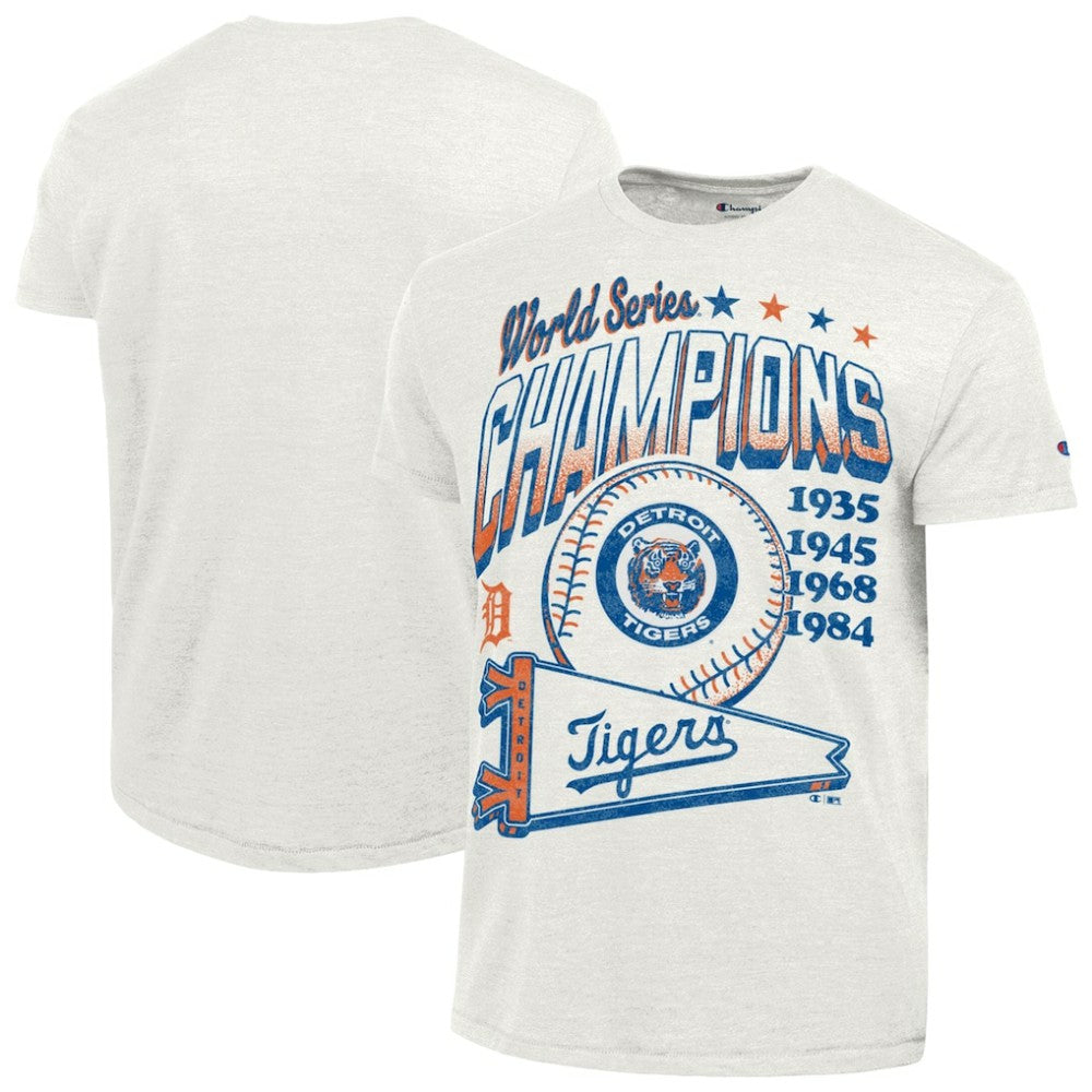 Detroit Tigers Champion Winning Tradition Cooperstown Tri-Blend T-Shirt - White
