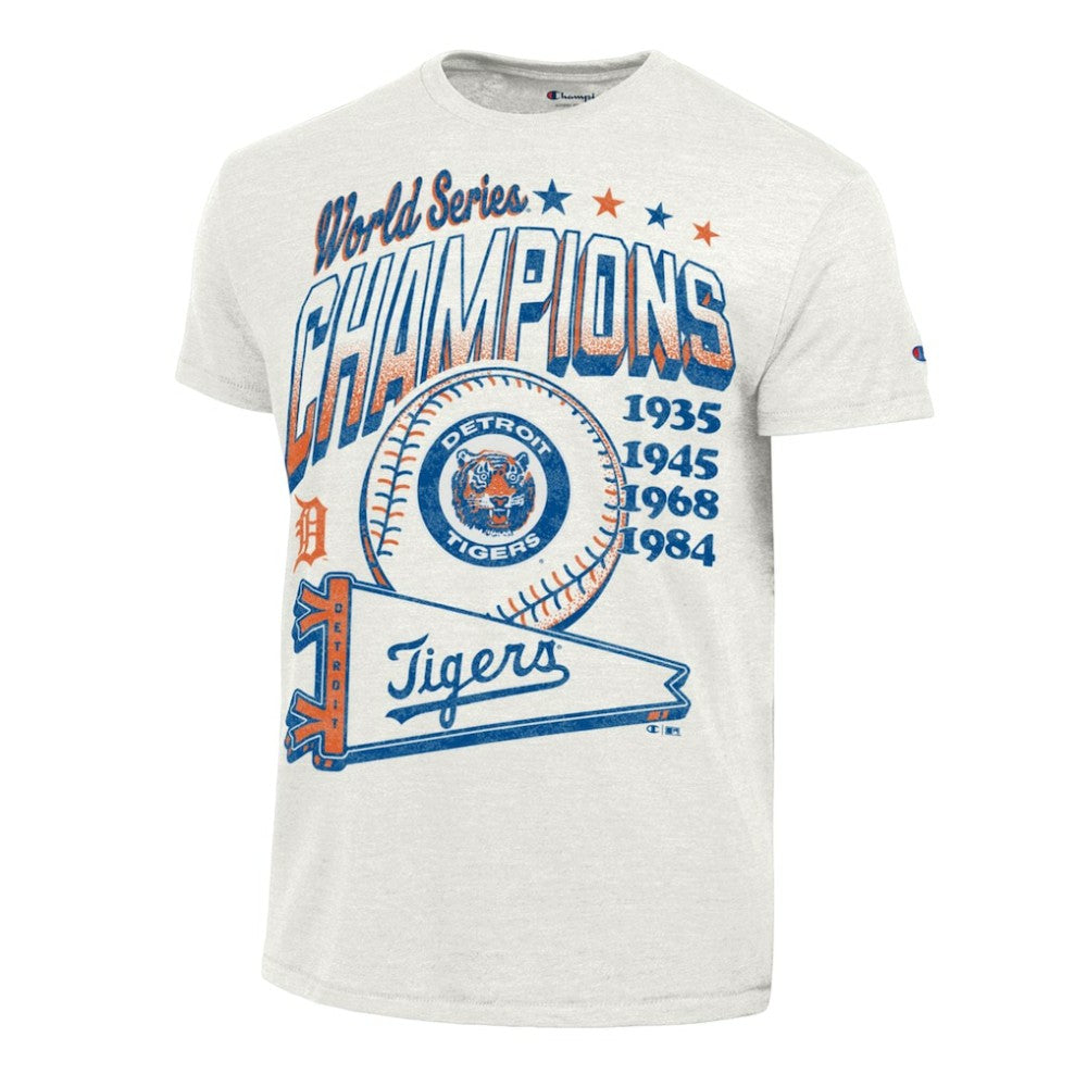 Detroit Tigers Champion Winning Tradition Cooperstown Tri-Blend T-Shirt - White