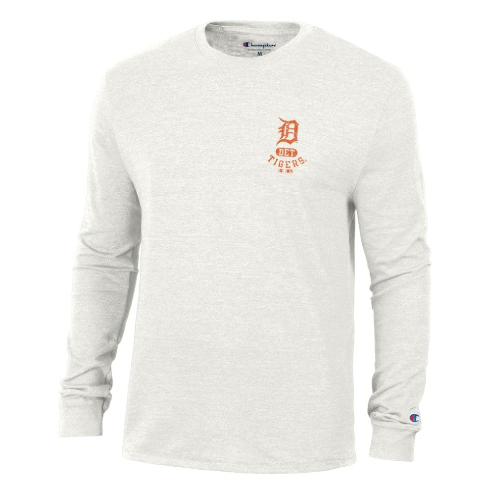 Detroit Tigers Champion Cooperstown Winning Tradition Tri-Blend Long Sleeve T-Shirt - White