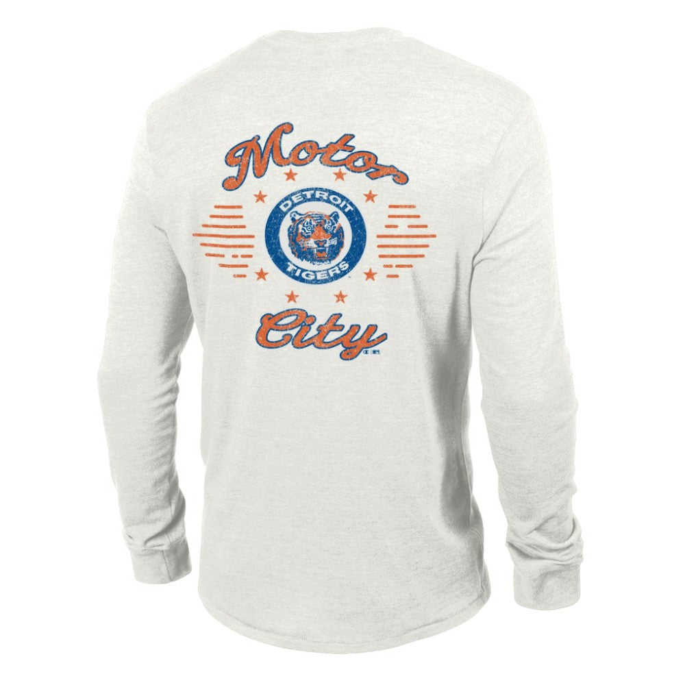 Detroit Tigers Champion Cooperstown Winning Tradition Tri-Blend Long Sleeve T-Shirt - White