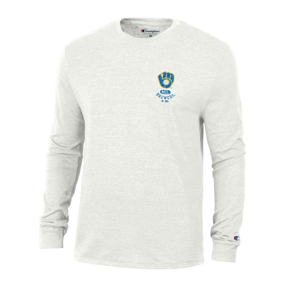 Milwaukee Brewers Champion Cooperstown Winning Tradition Tri-Blend Long Sleeve T-Shirt - White