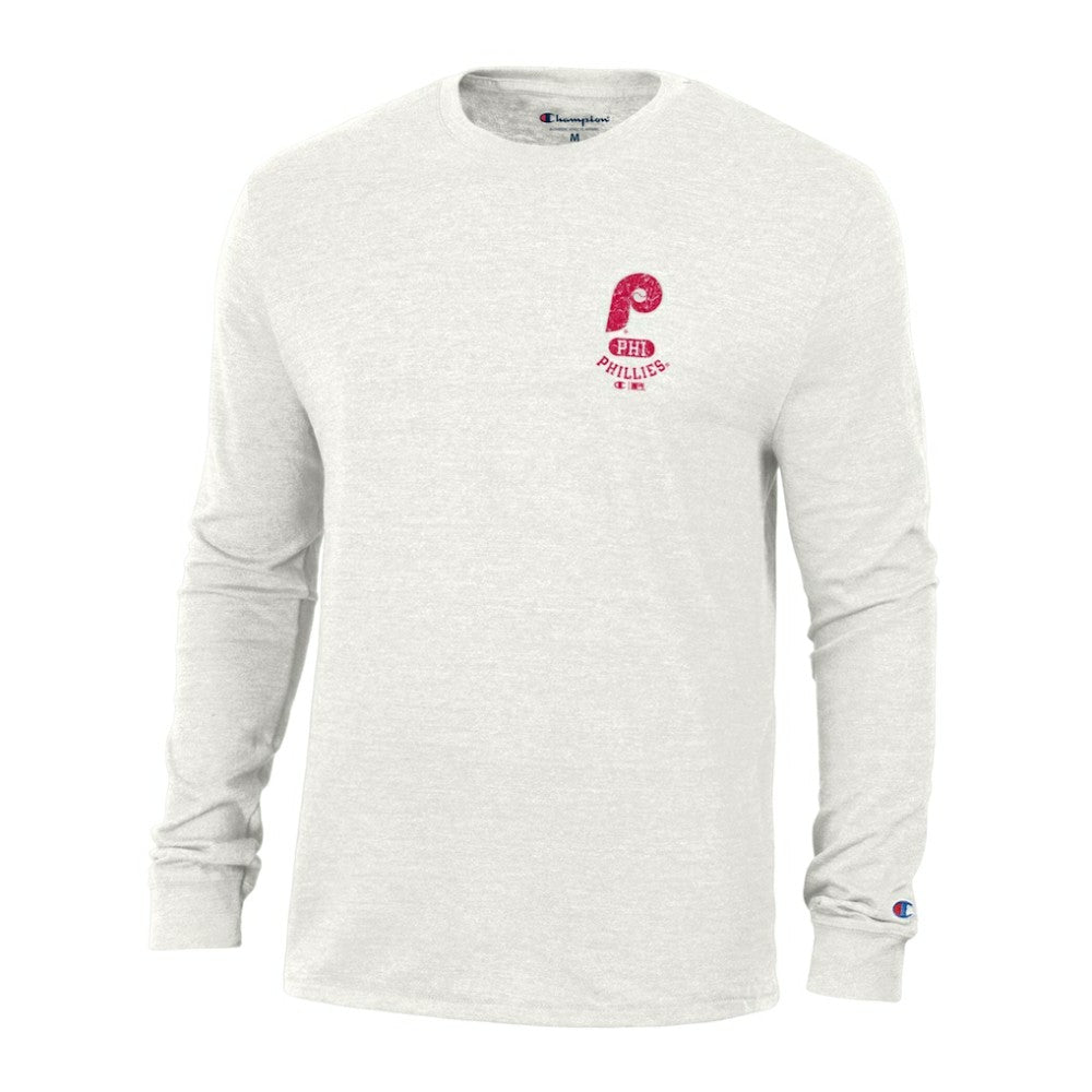 Philadelphia Phillies Champion Cooperstown Winning Tradition Tri-Blend Long Sleeve T-Shirt - White