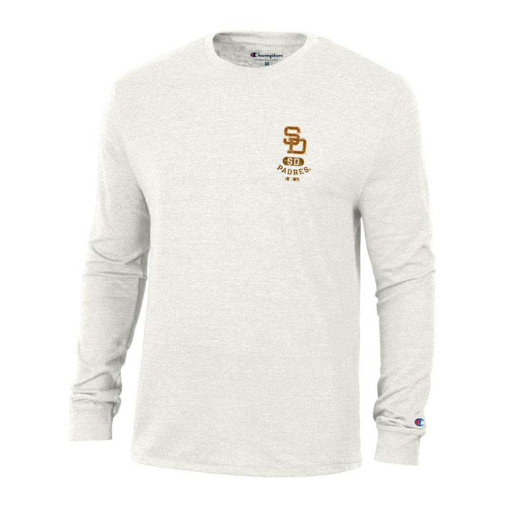 San Diego Padres Champion Cooperstown Winning Tradition Tri-Blend Long Sleeve T-Shirt - White