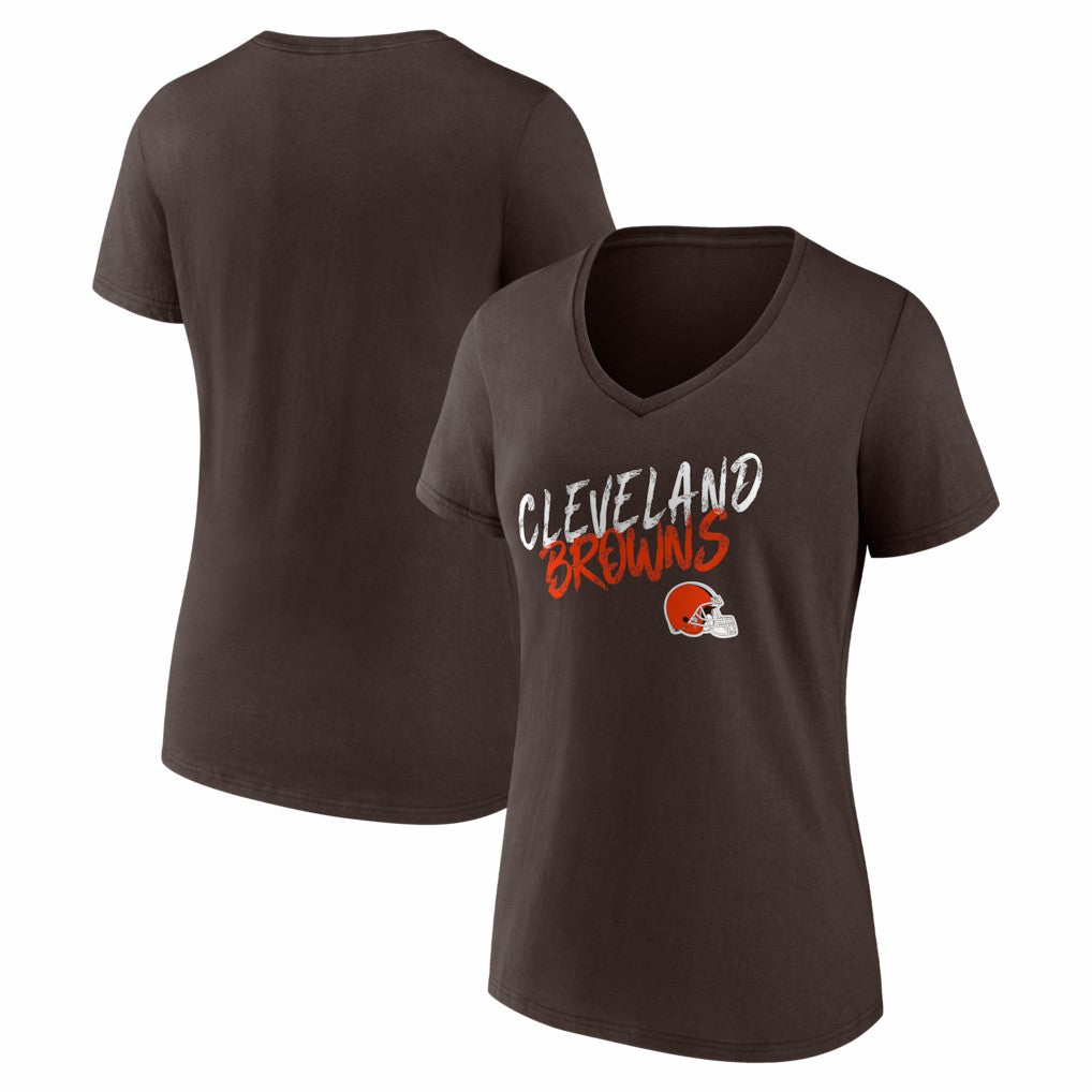 Cleveland Browns Women's Hustle V-Neck T-Shirt - Brown online