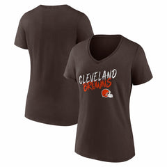 Cleveland Browns Women's Hustle V-Neck T-Shirt - Brown online