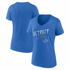 Detroit Lions Women's Hustle V-Neck T-Shirt - Blue online