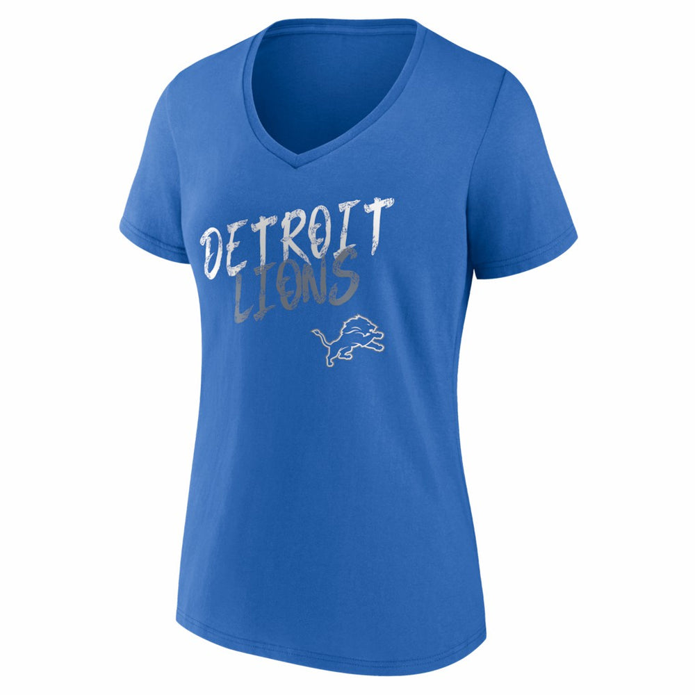 Detroit Lions Women's Hustle V-Neck T-Shirt - Blue online
