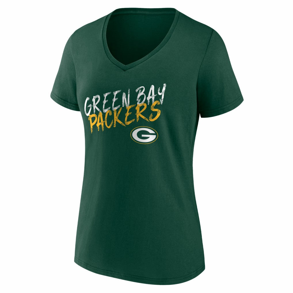 Green Bay Packers Women's Hustle V-Neck T-Shirt - Green discount