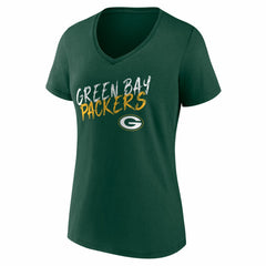 Green Bay Packers Women's Hustle V-Neck T-Shirt - Green discount