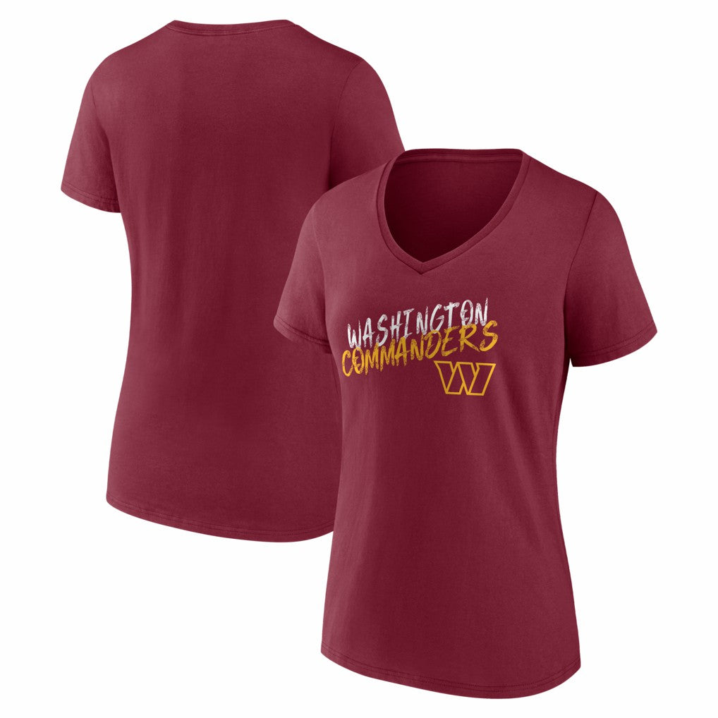 Washington Commanders Women's Hustle V-Neck T-Shirt - Burgundy sale