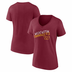 Washington Commanders Women's Hustle V-Neck T-Shirt - Burgundy sale