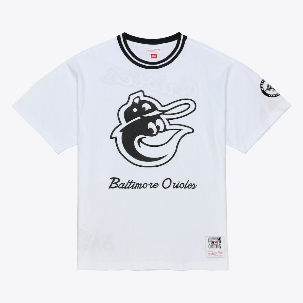 Baltimore Orioles Cooperstown Collection Arctic T-Shirt - White | Mitchell & Ness