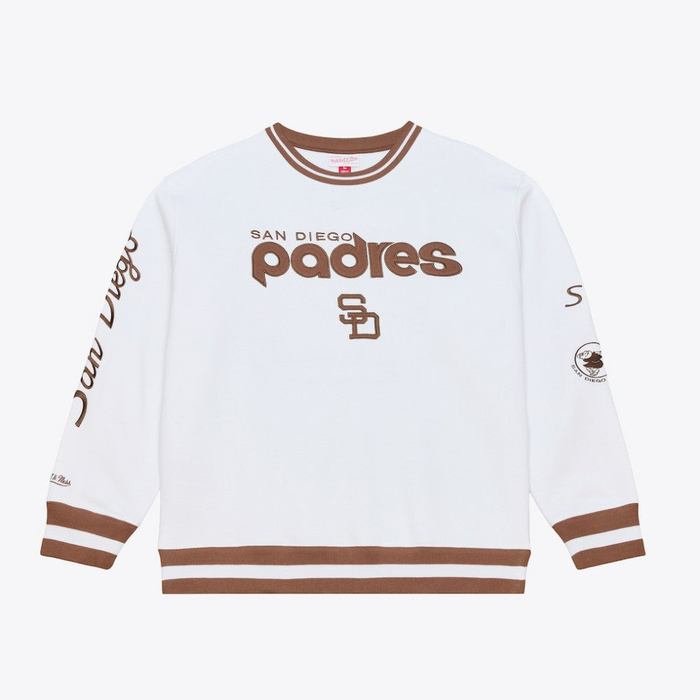 San Diego Padres Arctic Fleece Sweatshirt - White | Mitchell & Ness
