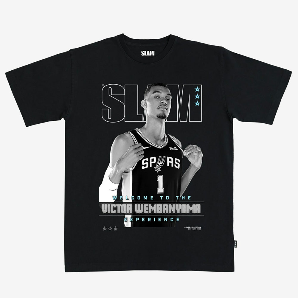 Victor Wembanyama San Antonio Spurs Unisex SLAM Cover T-Shirt - Black cheap