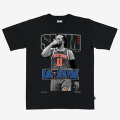 Jalen Brunson New York Knicks Unisex SLAM Cover T-Shirt - Black for sale