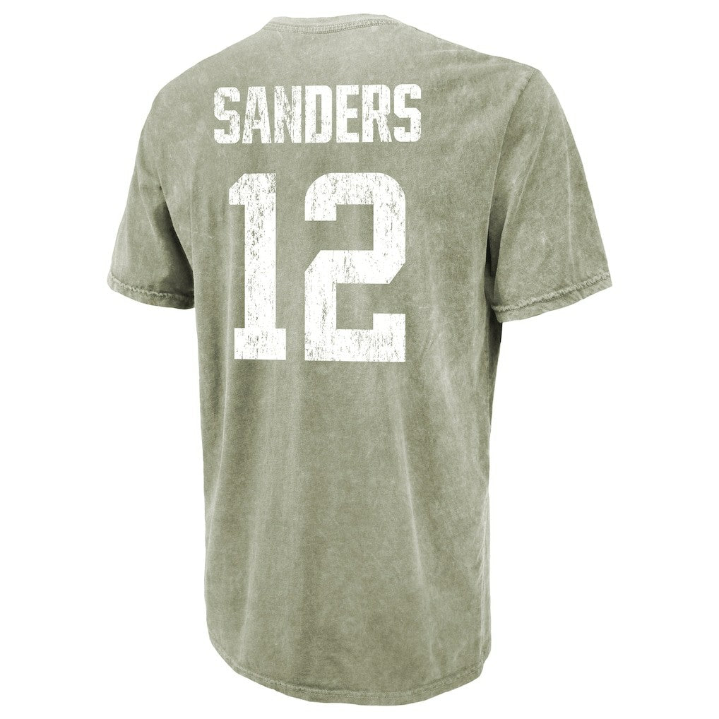 Shedeur Sanders Cleveland Browns Majestic Threads Mineral Wash Name & Number T-Shirt - Moss Green sale