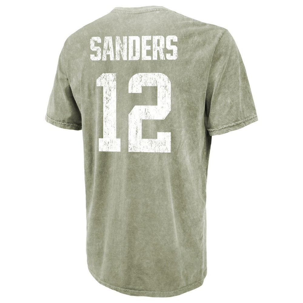 Shedeur Sanders Cleveland Browns Majestic Threads Mineral Wash Name & Number T-Shirt - Moss Green sale