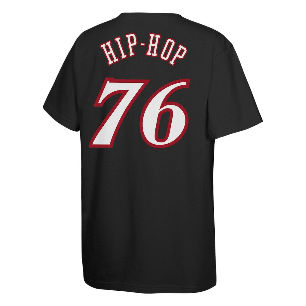 Philadelphia 76ers Youth Hip Hop T-Shirt - Black | Mitchell & Ness for sale