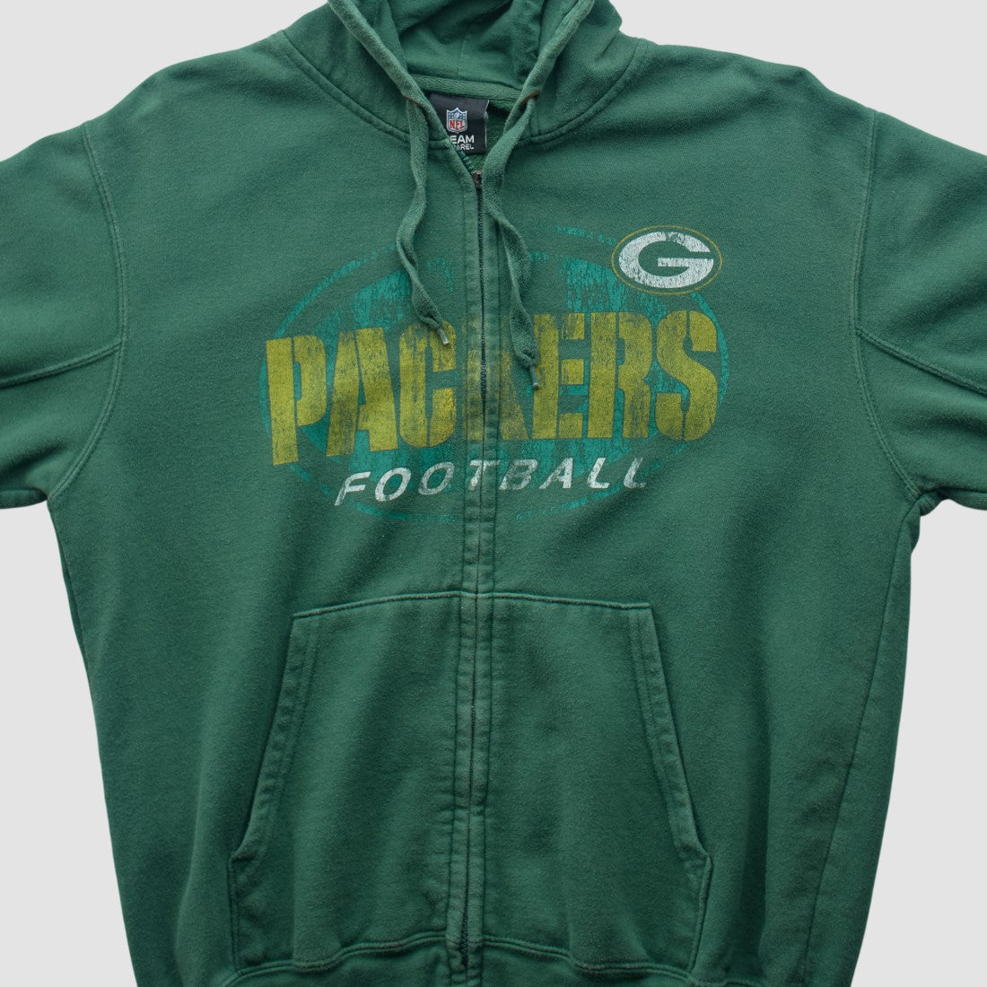 Green Bay Packers Team Edition Apparel 2010s Hooded Full Zip Sweatshirt - Green Vintage outlet