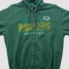 Green Bay Packers Team Edition Apparel 2010s Hooded Full Zip Sweatshirt - Green Vintage outlet