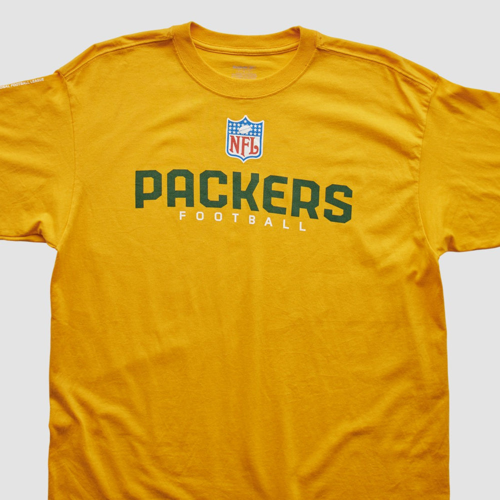 Green Bay Packers Reebok 2000s T-shirt - Yellow Vintage cheap