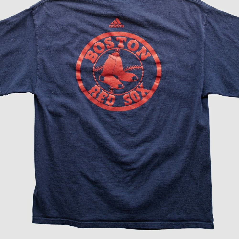 Boston Red Sox Adidas 2000s T-shirt - Navy Vintage