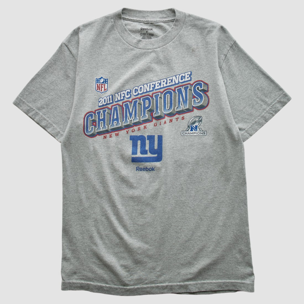 New York Giants Reebok 2011 T-shirt - Heather Gray Vintage discount