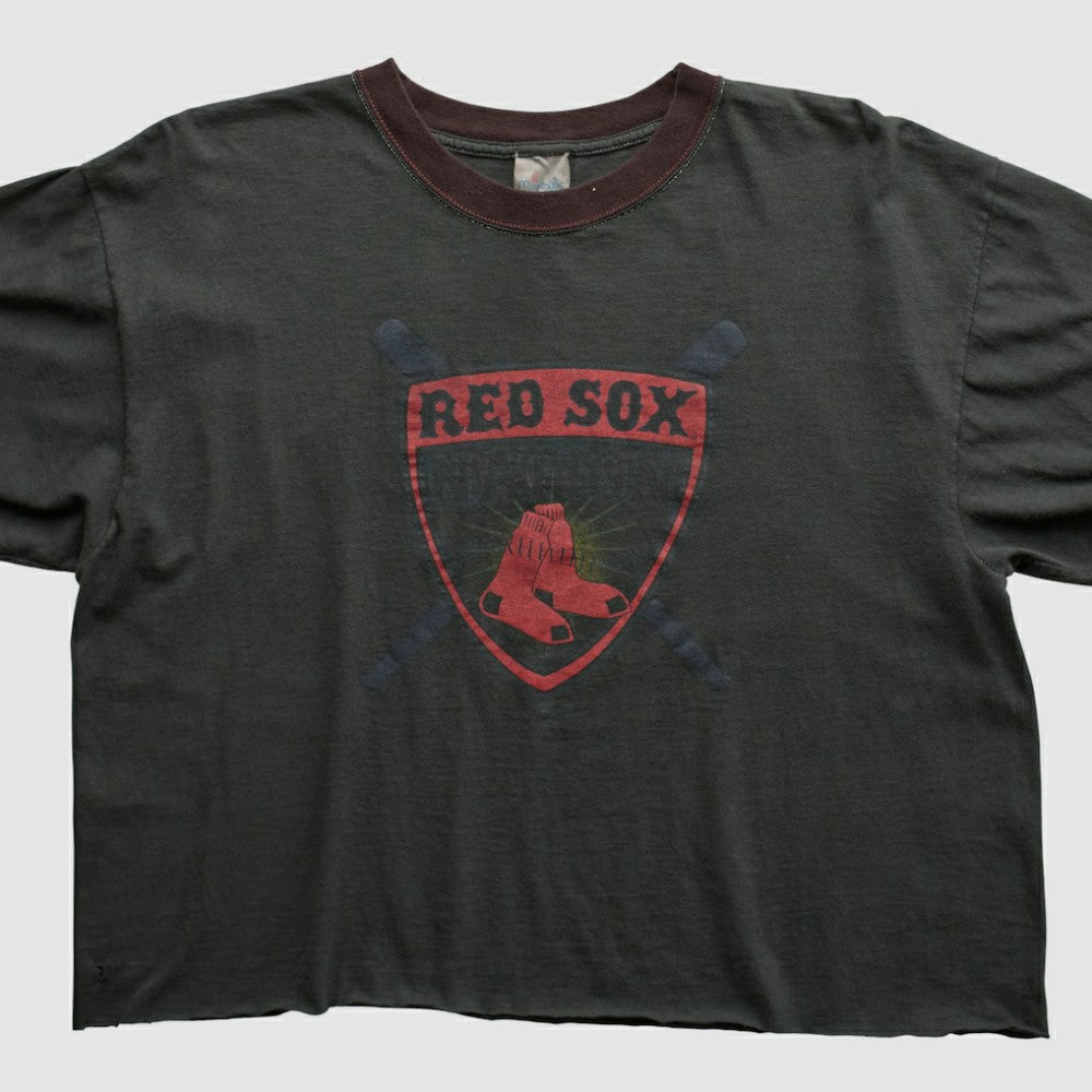 Boston Red Sox Majestic 2000s T-shirt - Charcoal Vintage