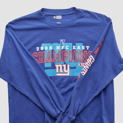 New York Giants NFL 2008 Long Sleeve T-shirt - Blue Vintage cheap