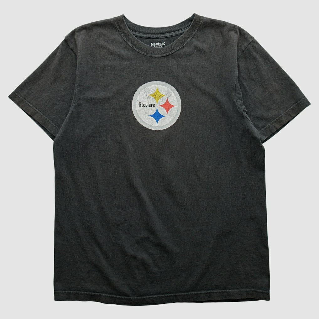Pittsburgh Steelers Reebok 2000s T-shirt - Black Vintage for sale
