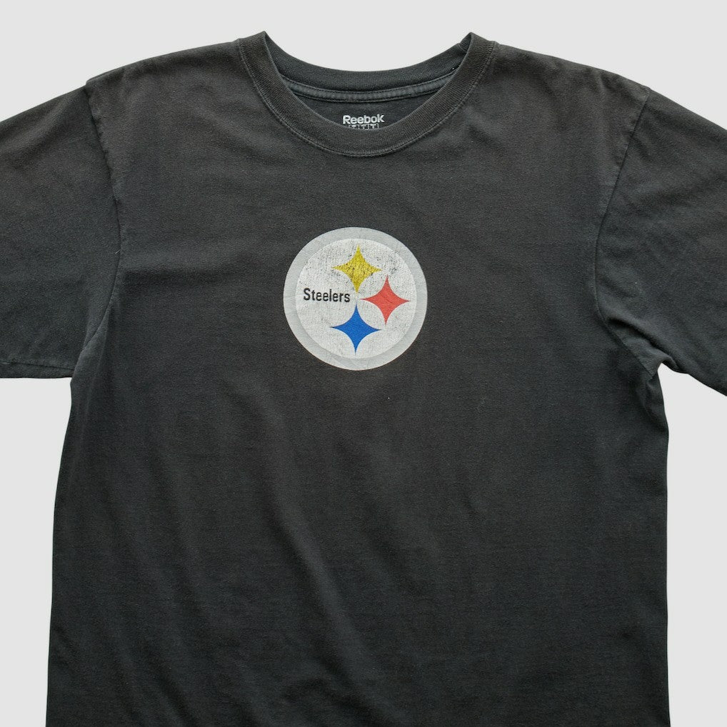 Pittsburgh Steelers Reebok 2000s T-shirt - Black Vintage for sale