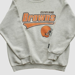 Cleveland Browns Starter 90s Pullover Sweatshirt - Heather Gray Vintage for sale