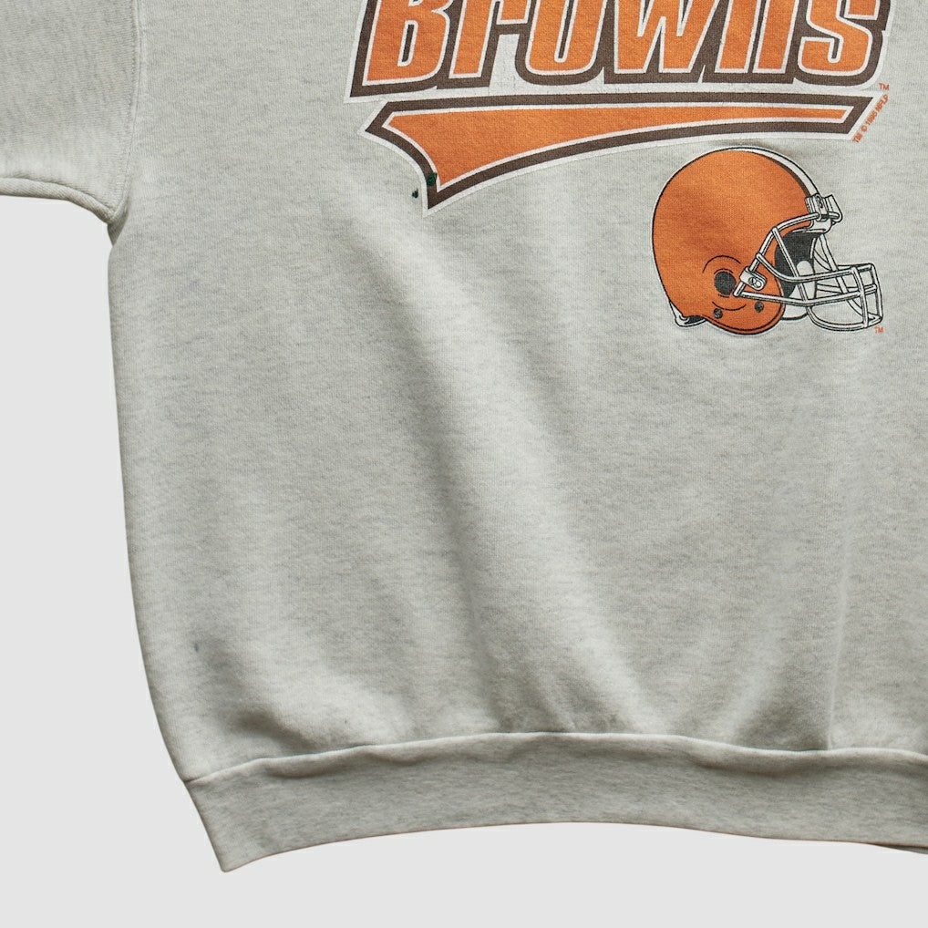 Cleveland Browns Starter 90s Pullover Sweatshirt - Heather Gray Vintage for sale