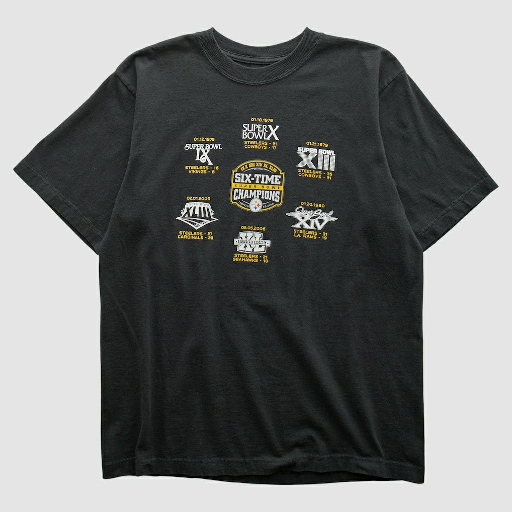 Pittsburgh Steelers Reebok 2009 T-shirt - Black Vintage discount