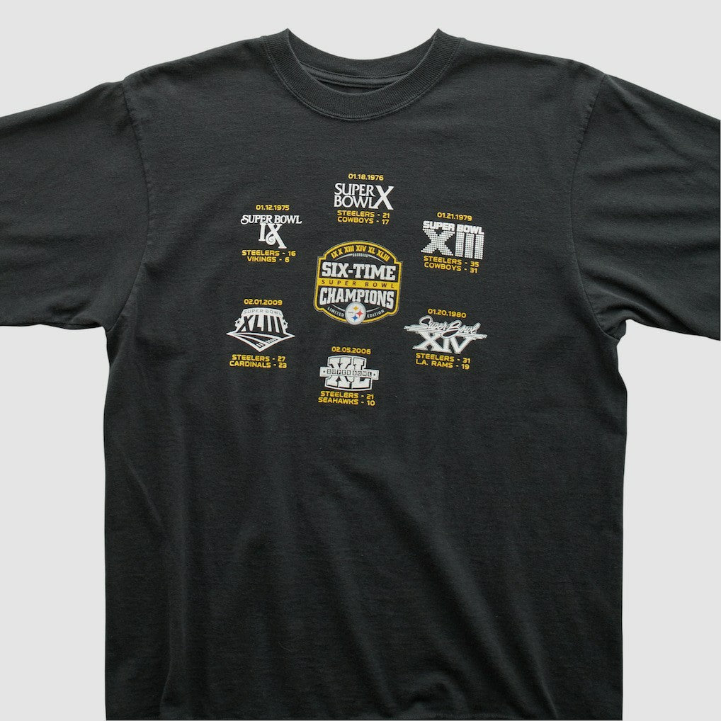 Pittsburgh Steelers Reebok 2009 T-shirt - Black Vintage discount