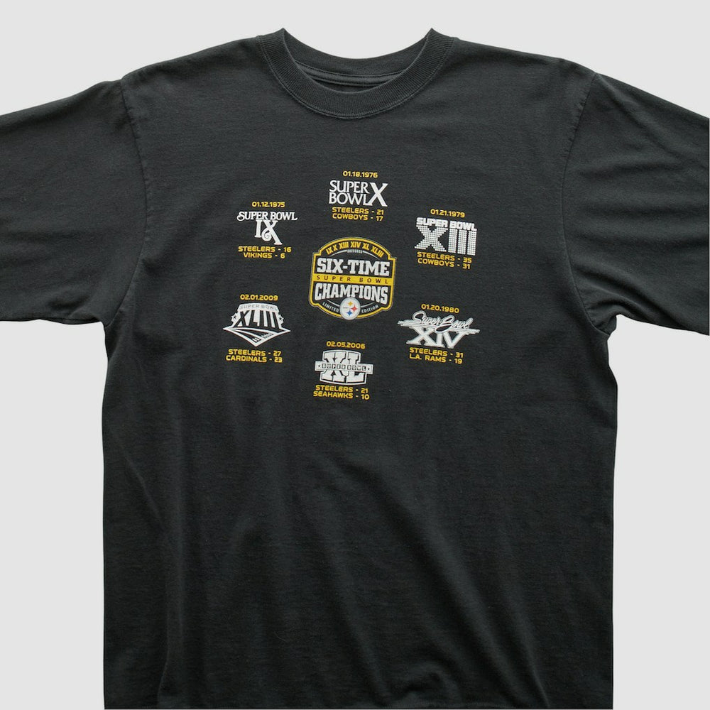Pittsburgh Steelers Reebok 2009 T-shirt - Black Vintage discount