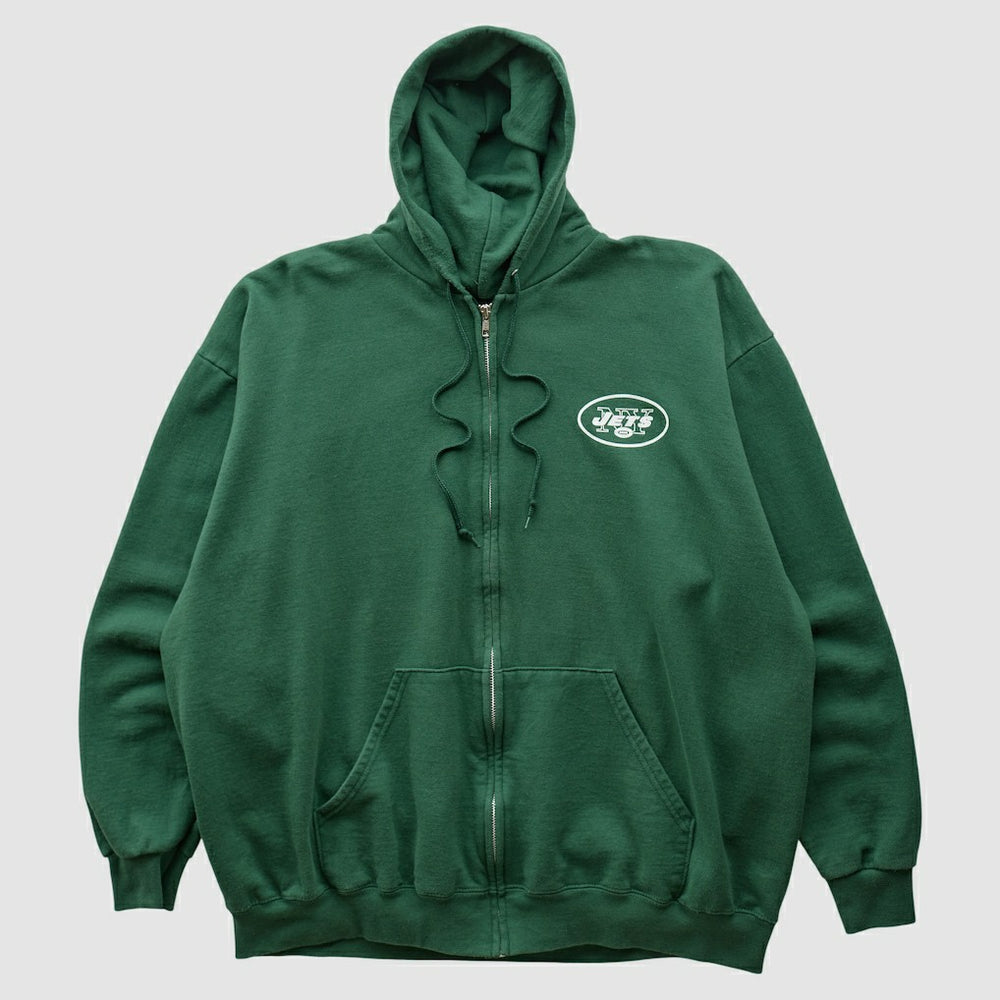 New York Jets NFL 2000s Hooded Full Zip Sweatshirt - Green Vintage outlet